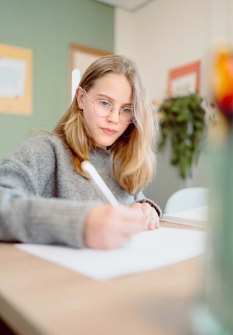 Leerling aan het leren